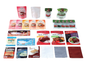 Microwavable retort pouches w/AlOx- coated PET